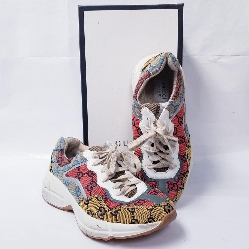 Gucci Multicolor GG Canvas Men's Runner Sneakers